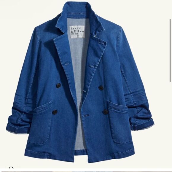 Frank & Eileen Belfast Jacket Performance Denim Blue Size XXS - Picture 10 of 10